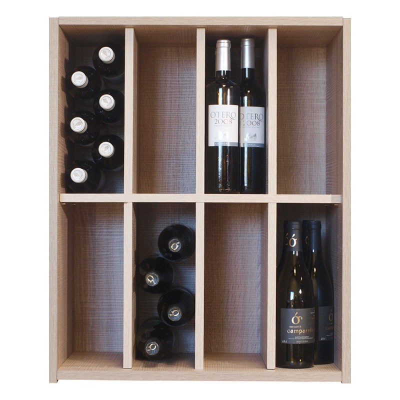 72 x 25 x 118 cm Botellero de Madera de 8 Niveles para 56 Botellas Estantería de Almacenamiento para Botellas de Vino 