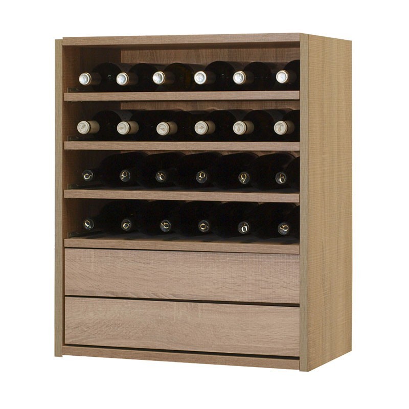 Organizador de vino con baldas y cajones extraíbles-EX7242 Serie Malbec