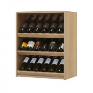 Modulo Botellero expositor vinoteca para 18 botellas-EX7250 Serie Malbec-l