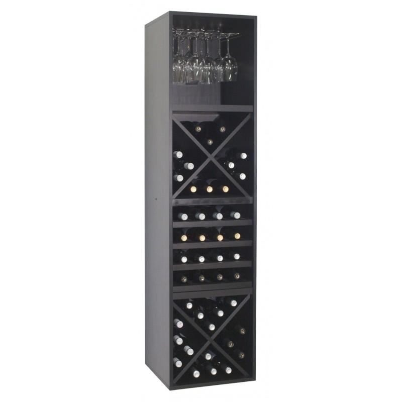 Cubo botellero para 60 botellas vino y copas-Serie Merlot EX8421
