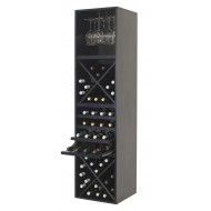 Cubo botellero para 60 botellas vino y copas-Serie Merlot EX8421-LB