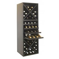Botellero modular tipo estantería negro para 60 vinos→EX6320