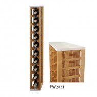 Botellero moderno combinado pino y blanco para 10 botellas|PW2031-n