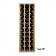 Botellero Moderno en Pino y blanco combinado 30 botellas|PW2033