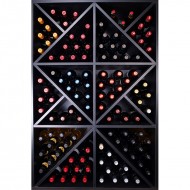 Armario Botellero para vino negro con divisiones 124 Botellas-EX8140