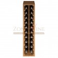 Botellero modular para 20 botellas de vino en madera de pino teñido color roble - foto 3