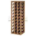 Botellero modular para 30 botellas de vino en madera de pino teñido color roble - foto 1