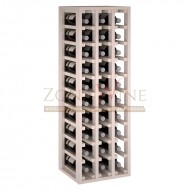 Botellero modular para 30 botellas de vino en madera de pino pintado en blanco - foto 2