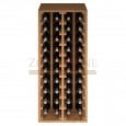 Botellero modular para 40 botellas de vino en madera de pino teñido color roble - foto 3