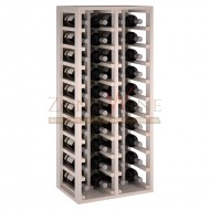 Botellero modular para 40 botellas de vino en madera de pino pintado en blanco - foto 2