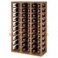 Botellero modular para 60 botellas de vino en madera de pino teñido color roble - foto 1
