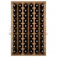 Botellero modular para 60 botellas de vino en madera de pino teñido color roble - foto 3