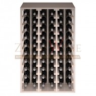 Botellero modular para 60 botellas de vino en madera de pino pintado en blanco - foto 3