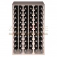 Botellero modular para 60 botellas de vino en madera de pino pintado en blanco - foto 3