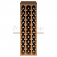 Botellero modular para 30 botellas de vino en madera de pino teñido color roble - foto 3