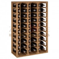 Botellero modular para 60 botellas de vino en madera de pino teñido color roble - foto 2