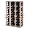 Botellero modular para 60 botellas de vino en madera de pino pintado en blanco - foto 1