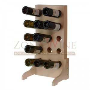 Botellero de madera para 15 botellas de vino o cava