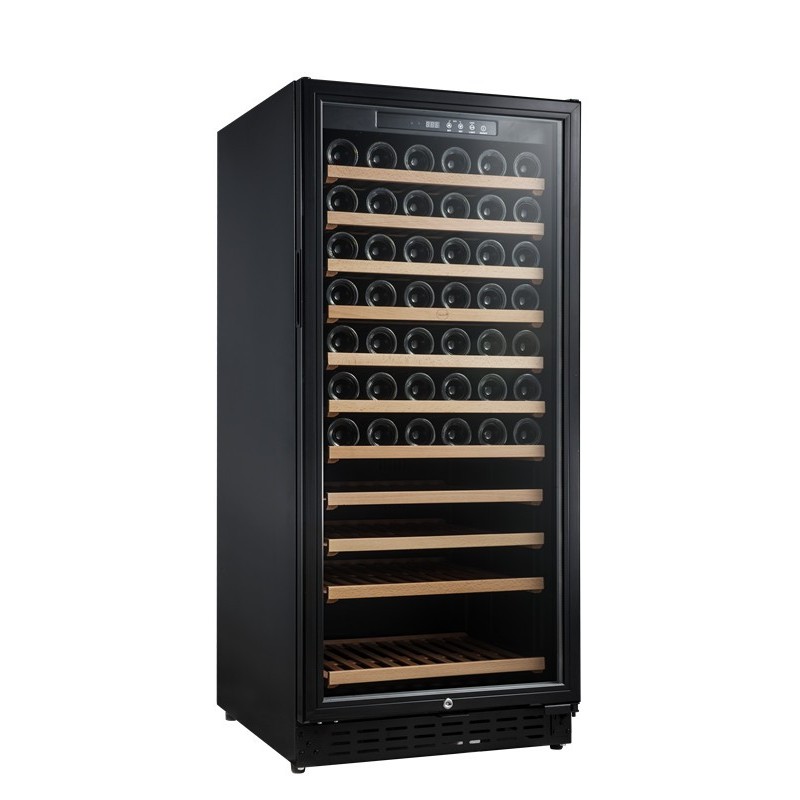Nevera vinoteca para 110 botellas → Vinobox 110GC 1T | ZonaWine.com - vista frontal con la puerta cerrada