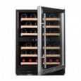 Pequeña vinoteca para 50 a 60 botellas → Vinobox 50GC 2T - vista frontal puerta abierta