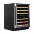 Pequeña vinoteca para 50 a 60 botellas → Vinobox 50GC 2T - vista lateral puerta cerrada