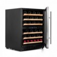 Pequeña vinoteca para 50 a 60 botellas → Vinobox 50GC 2T - vista lateral puerta abierta