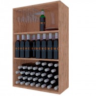 Estantería  Botellero para vinos, licores y copas de 105 x 68 x 32 cm fondo |EX2523-L