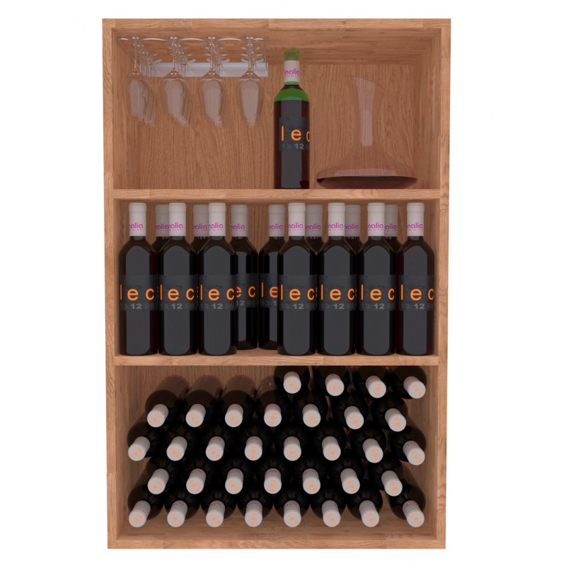 Estantería  Botellero para vinos, licores y copas de 105 x 68 x 32 cm fondo |EX2523
