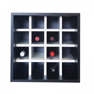 Botellero cubo negro de 42 x 42 para 16 botellas→EW6112