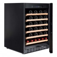 Vinobox 50GC 1T Negro - vinoteca integrable para 50 botellas - vista lateral con la puerta abierta