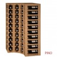 Botellero para rincón en madera de 105 x 63 x 63 Capacidad 40 botellas|EX2030-pino