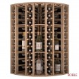 Botellero rincón para licores y vinos con soporte para copas de 105x63x63-EX2035-Roble