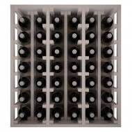 Botellero madera apilable para 42 Botellas de 75x68x32 fondo - EX2061-blanco-F