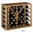 Botellero modular division con aspas de madera para 34 botellas de 54x68x32 fondo - EX2531