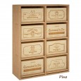 Mueble baldas extraibles para cajas de vino-105x82x32 fondo-EX2541