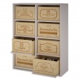 Mueble baldas extraibles para cajas de vino-105x82x32 fondo-EX2541-abierto