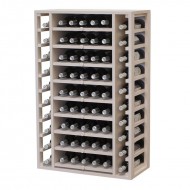 Botellero madera bandejas extraibles|65 botellas en 68x105x32 fondo|EX2540 blanco