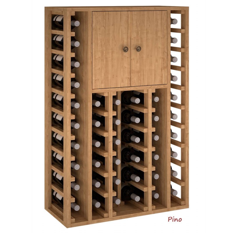 Armario Botellero vinos con puertas de 105/68/32 cm fondo para 44 botellas - EX2515