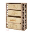 Mueble Estantería para cajas de vino de 12 botellas en 105x82x32 fondo-EX2542-cajas
