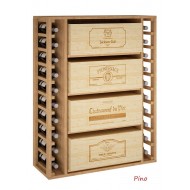 Mueble Estantería para 4 x cajas x 12 botellas de 105x82x32 fondo-EX2542