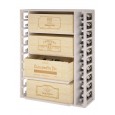 Mueble Estantería para cajas de vino de 12 botellas en 105x82x32 fondo-EX2542-blanco