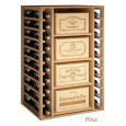 Estantería DOBLE FONDO 105/68/58 cm fondo|4 cajas x 12B y 20 botellas - EX2546-pino