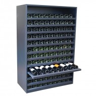 Botellero baldas extraibles en negro 108 botellas-EX8170 L