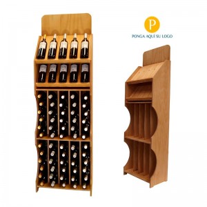 Expositor de vino PRO de 172 x 52 x 30 para 10 marcas de vino y 60 Botellas|CD5775