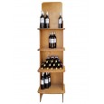 Expositor 4 estantes  para Vinos y Gourmet 75 Botellas-Personalizable-CA4775-f