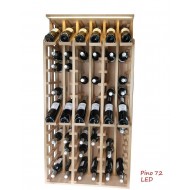 Expositor 12 marcas de vino con LED para 72 botellas de 140/68/32 de fondo - EX2268