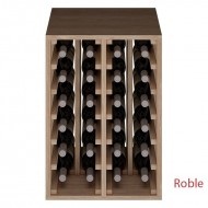 Botellero de 66/46/32 cm en madera de Roble para 24 botellas. 3
