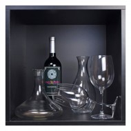 Cubo Botellero Serie Merlot  Negro para accesorios de vino-EX6116