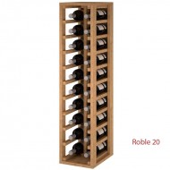Botellero 2 columnas en madera  para 20 botellas de 105/24/32 cm fondo - EX2032.